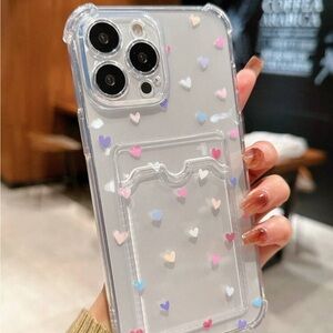 ⚠️Clearance iPhone 15 / Pro Clear Heart Pattern Phone Case